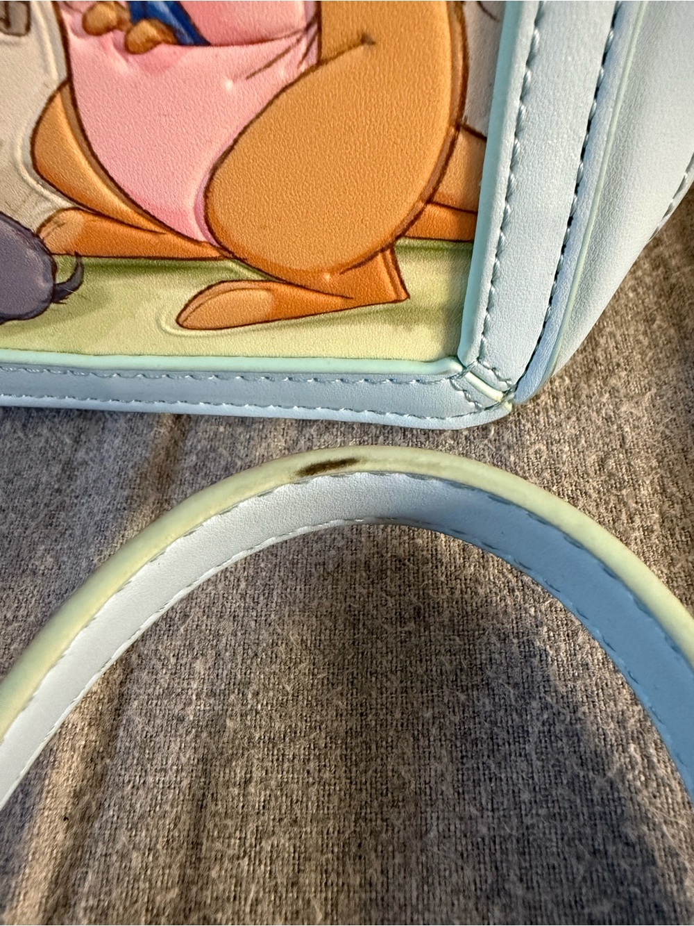 Loungefly Light Blue Winnie the Pooh Character Crossbody Bag - Picture 2 of 5